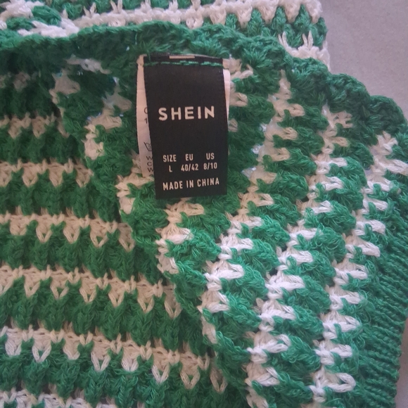 SHEIN Green and White Knit Apparel - Picture 2 of 7